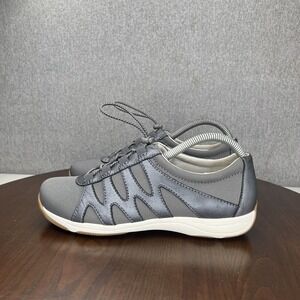 Dansko Harlie Shoe Women's Size 39 / 8.5 Gray Leather Comfort Sneaker 4851970397